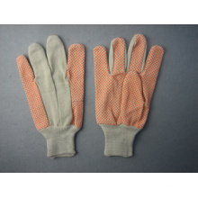 8+10 Oz Knit Wrist PVC Dotted Cotton Work Glove